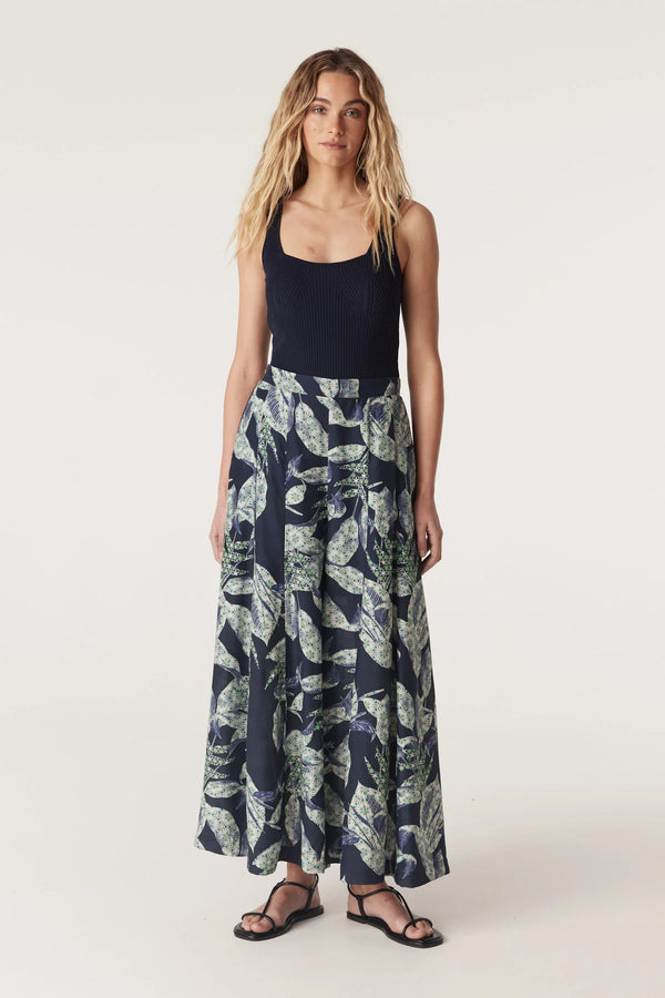 HAVANA WIDE LEG PANT in Navy Floral from Cable Melbourne