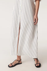 AVONDALE LINEN DRESS | Navy Stripe from Cable Melbourne