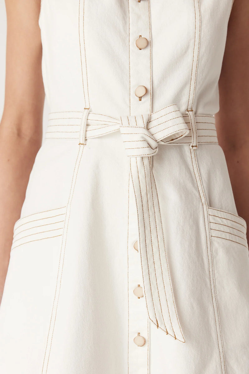 SAMBA DRILL DRESS in White from Cable Melbourne