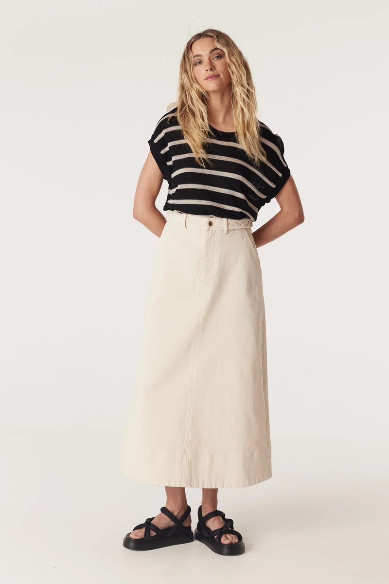 SAMBA DRILL SKIRT in Ecru from Cable Melbourne