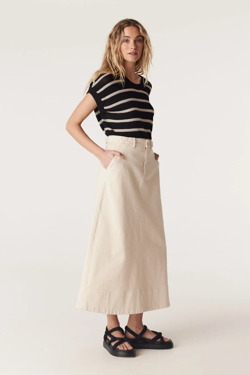 SAMBA DRILL SKIRT in Ecru from Cable Melbourne