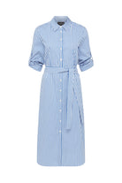PORTSEA SHIRT DRESS in Blue Stripe from Cable Melbourne