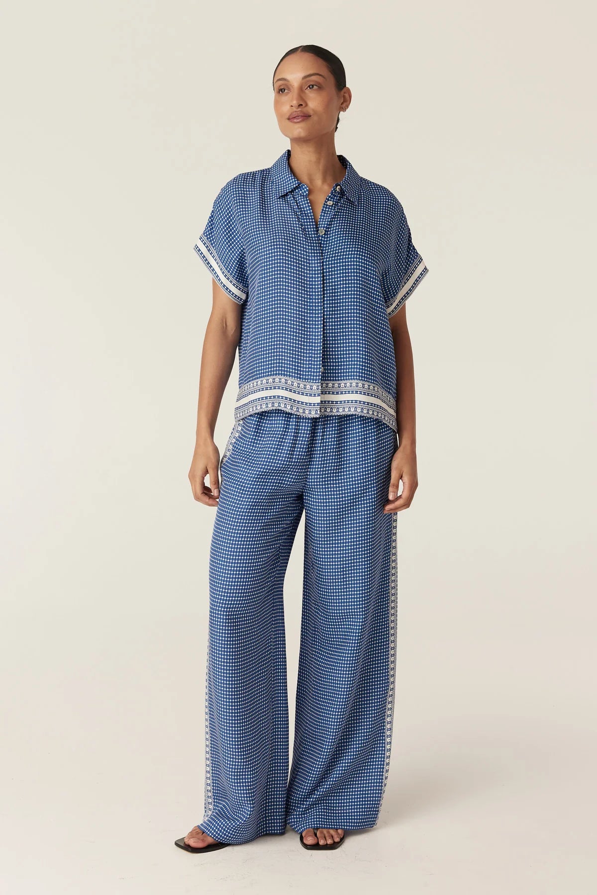 SERRA BLOUSE in Mediterranean Tile from Cable Melbourne