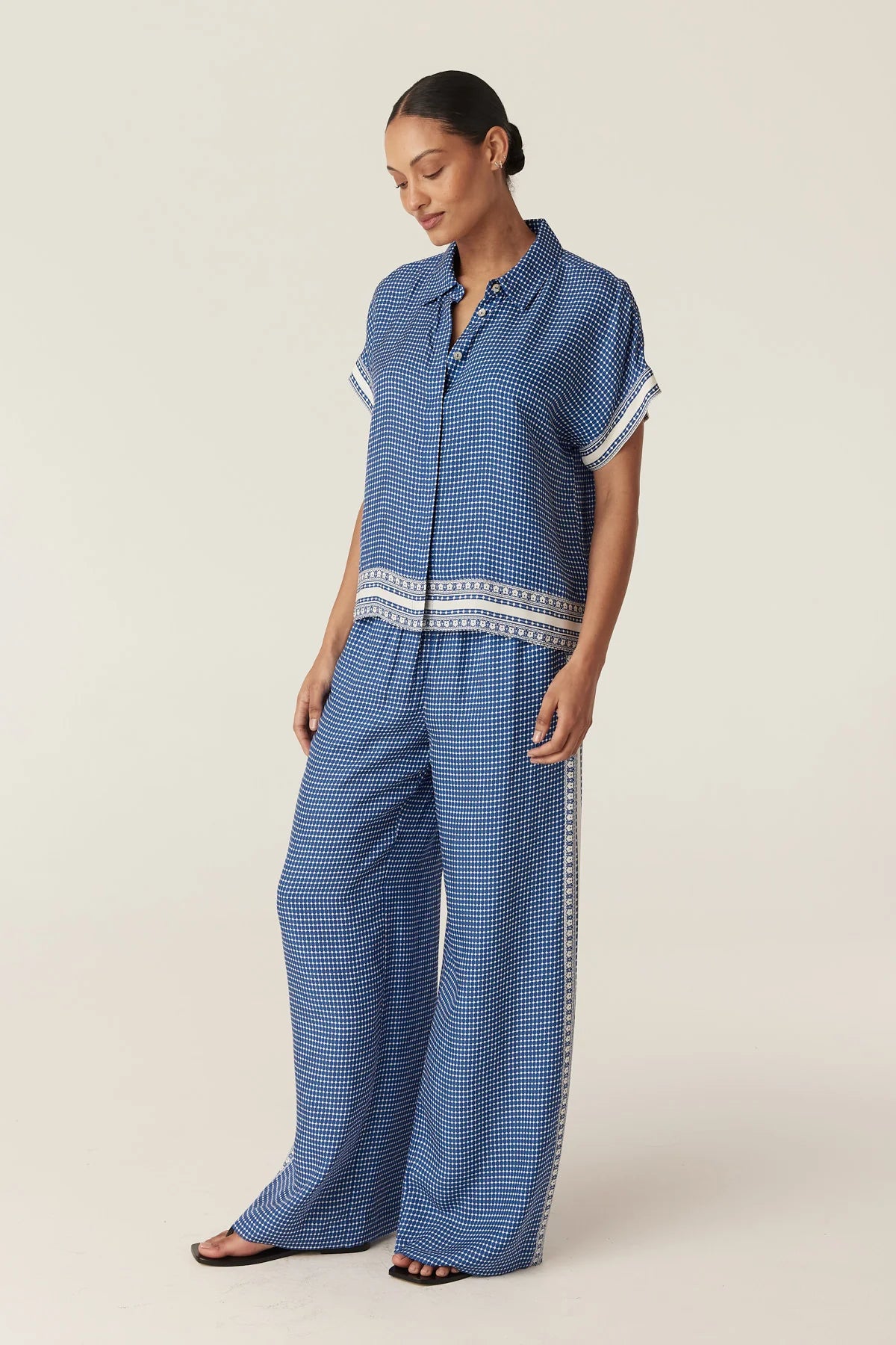 SERRA BLOUSE in Mediterranean Tile from Cable Melbourne