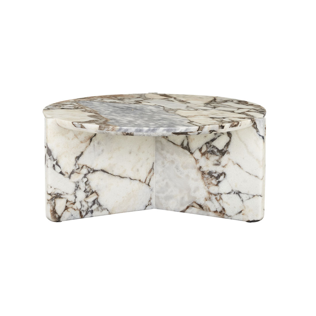 VENUS REVOLVE COFFEE TABLE in SATIN OCEAN MARBLE by GlobeWest at Darling & Domain