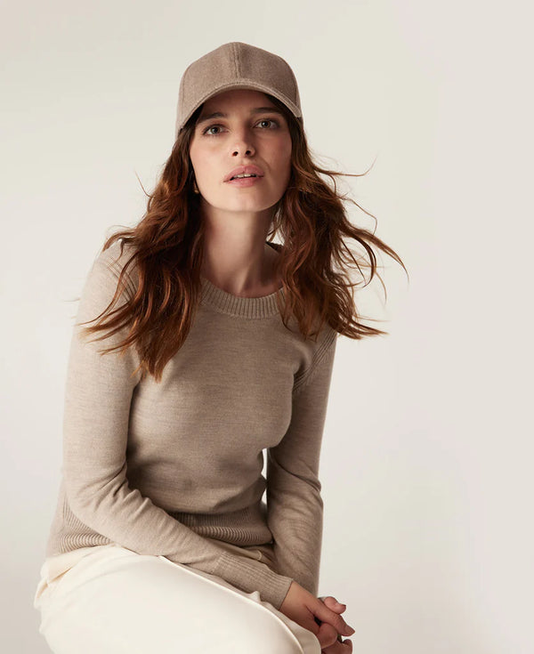 WOOL CASHMERE CAP in Pebble from Cable Melbourne