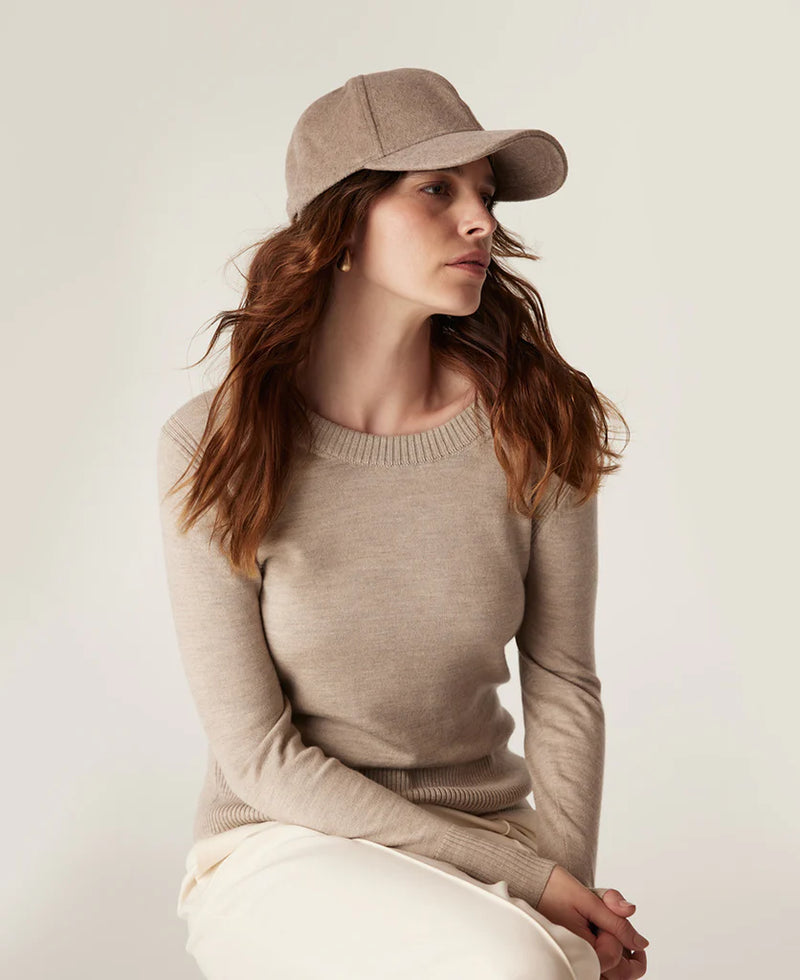 WOOL CASHMERE CAP in Pebble from Cable Melbourne