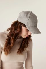 WOOL CASHMERE CAP | Grey Marle