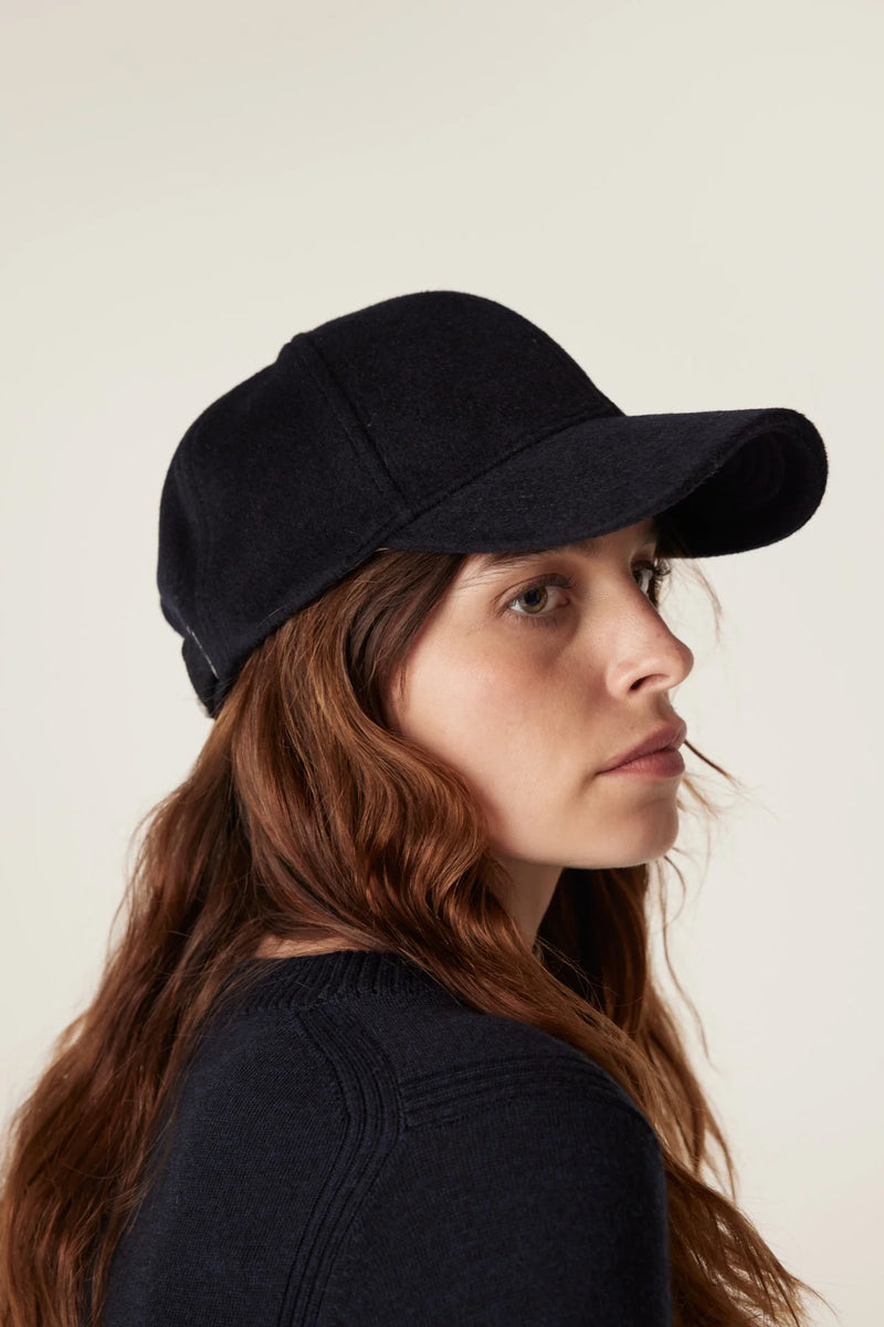 WOOL CASHMERE CAP | Navy