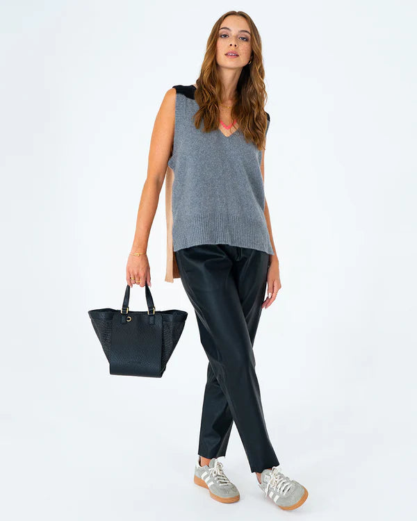 CARNEGIE TOTE in Black Weave by Elms and King