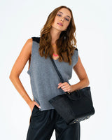 CARNEGIE TOTE in Black Weave by Elms and King