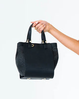 CARNEGIE TOTE in Black Weave by Elms and King
