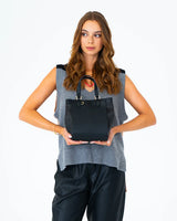 CARNEGIE TOTE in Black Weave by Elms and King