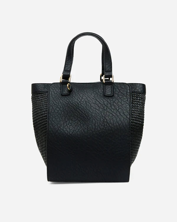 CARNEGIE TOTE in Black Weave by Elms and King