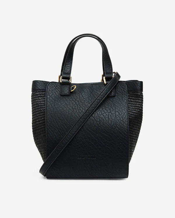 CARNEGIE TOTE in Black Weave by Elms and King