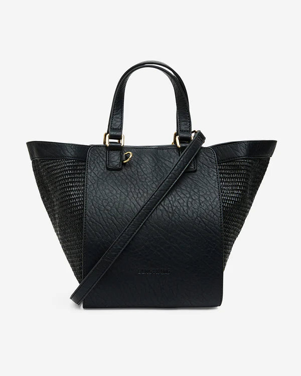 CARNEGIE TOTE in Black Weave by Elms and King