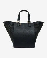CARNEGIE TOTE in Black Weave by Elms and King