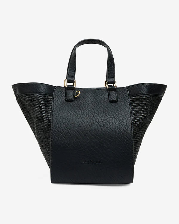 CARNEGIE TOTE in Black Weave by Elms and King