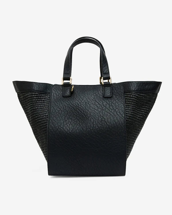 CARNEGIE TOTE in Black Weave by Elms and King