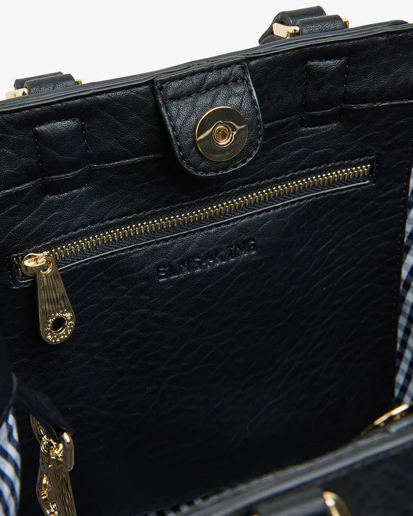 CARNEGIE TOTE in Black Weave by Elms and King