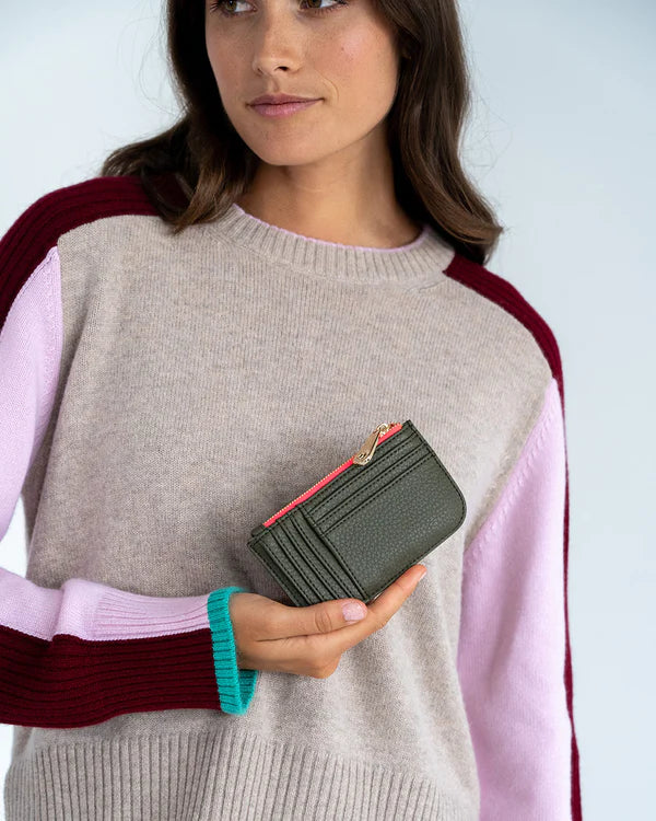 CENTRO WALLET in Khaki by Elms and King