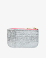 NEW YORK COIN PURSE in Silver Crinkle by Elms and King