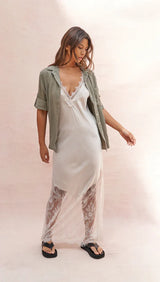 SOLANGE SLIP DRESS | Moonbeam
