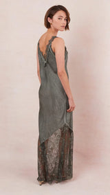 SOLANGE SLIP DRESS | Khaki