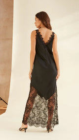 SOLANGE SLIP DRESS | Black