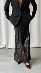 SOLENE LACE SKIRT | Black - Darling & Domain