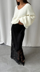 SOLENE LACE SKIRT | Black - Darling & Domain