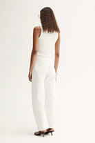 Chelsea Barrel Leg Jean in White by Elka Collective