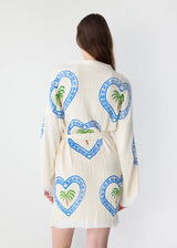 Cie Cie and Co Natural Midi Robe in Palm Tree