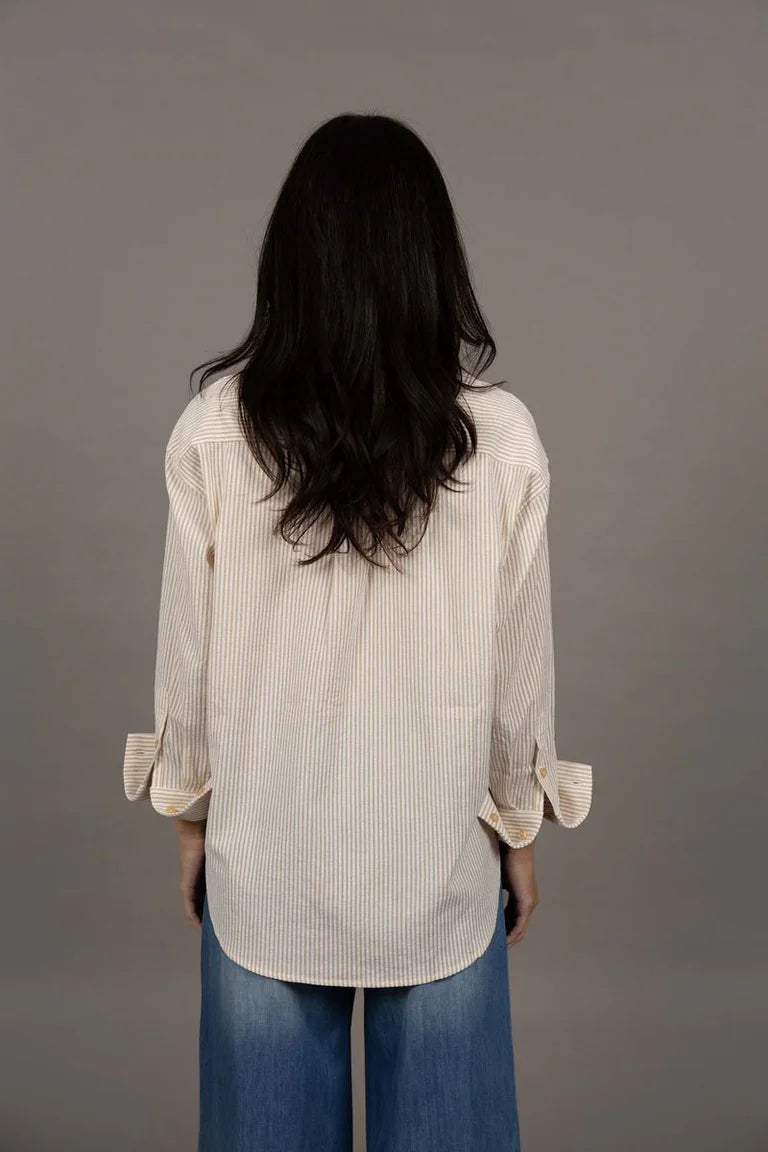 NALA STRIPE SHIRT in Sand Stripe by Humidity Lifestyle