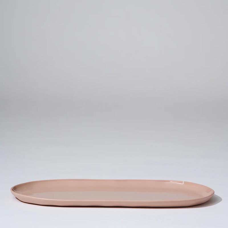 CLOUD OVAL PLATE LARGE | Icy Pink