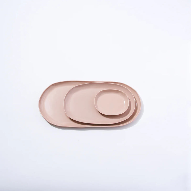 CLOUD OVAL PLATE LARGE | Icy Pink