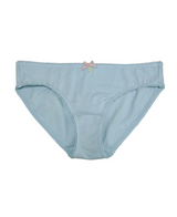 COTTON BIKINI UNDERWEAR in Picot Edge Dusty Blue by teysha
