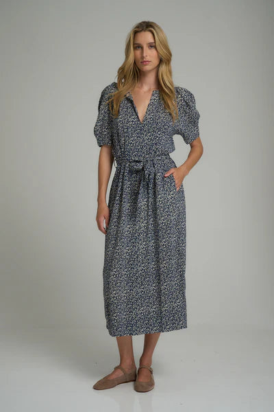 COVEN DRESS in Hampstead Floral Navy + Ivory, by Lilya