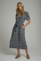 COVEN DRESS in Hampstead Floral Navy + Ivory, by Lilya