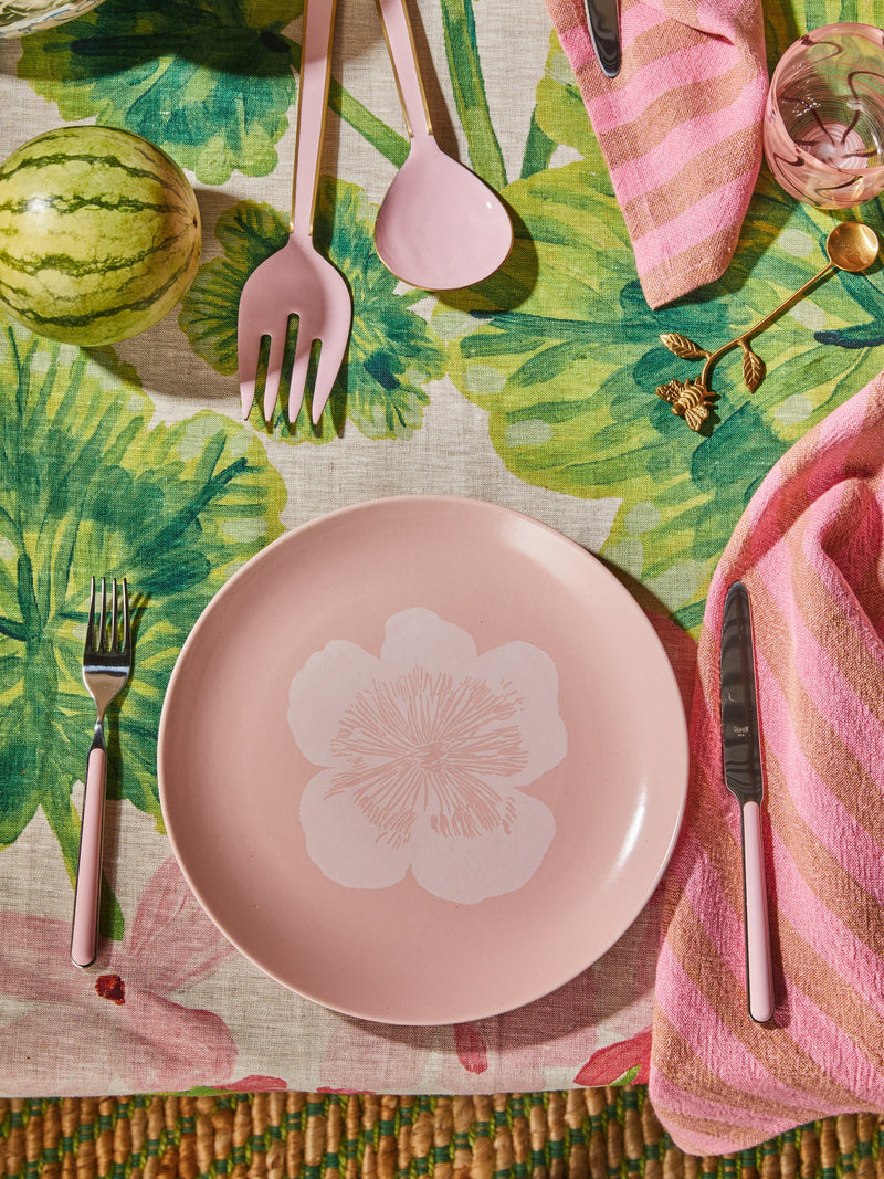 ENAMEL SALAD SERVERS | Rose