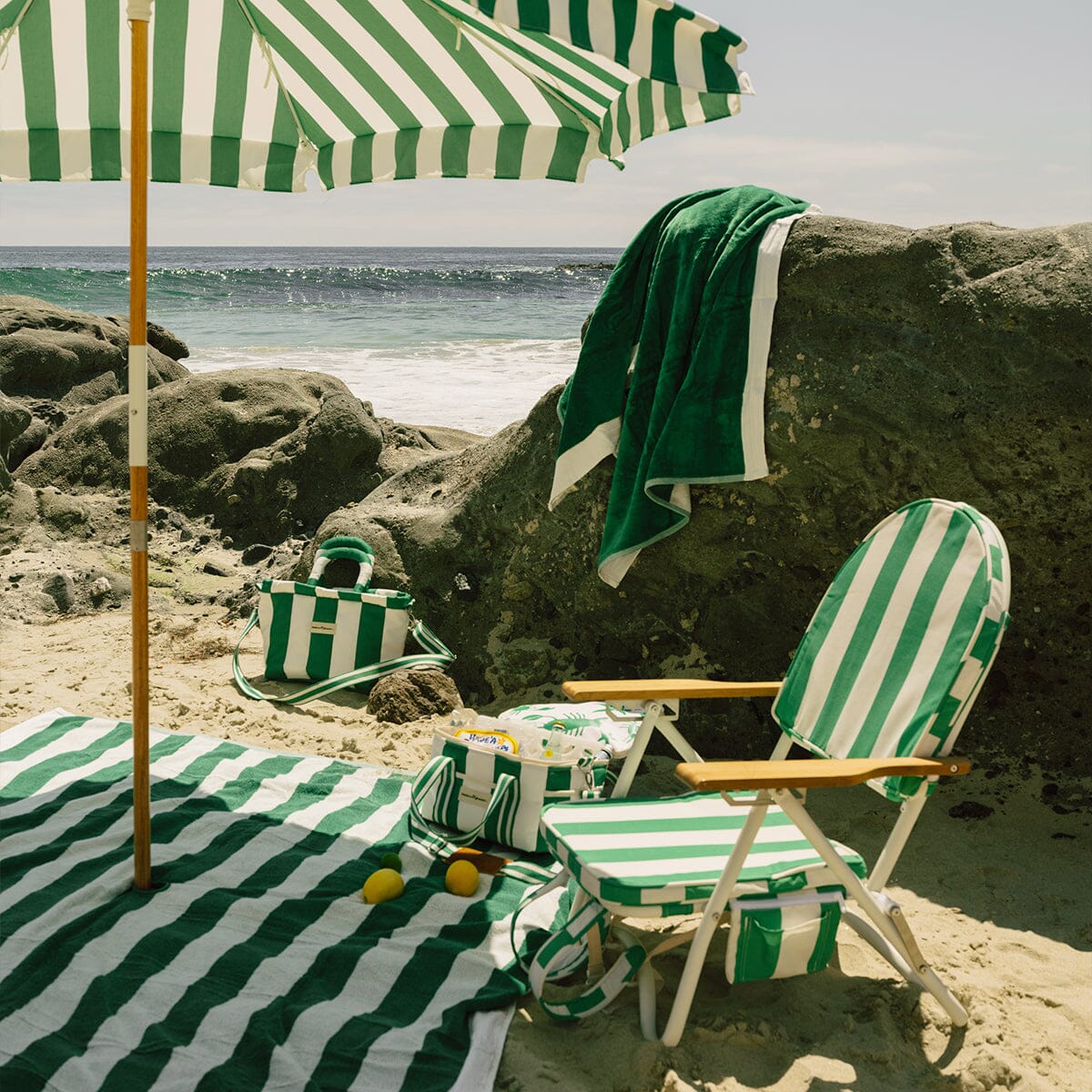 PREMIUM COOLER BAG | Crew Canyon Green Stripe - Darling & Domain