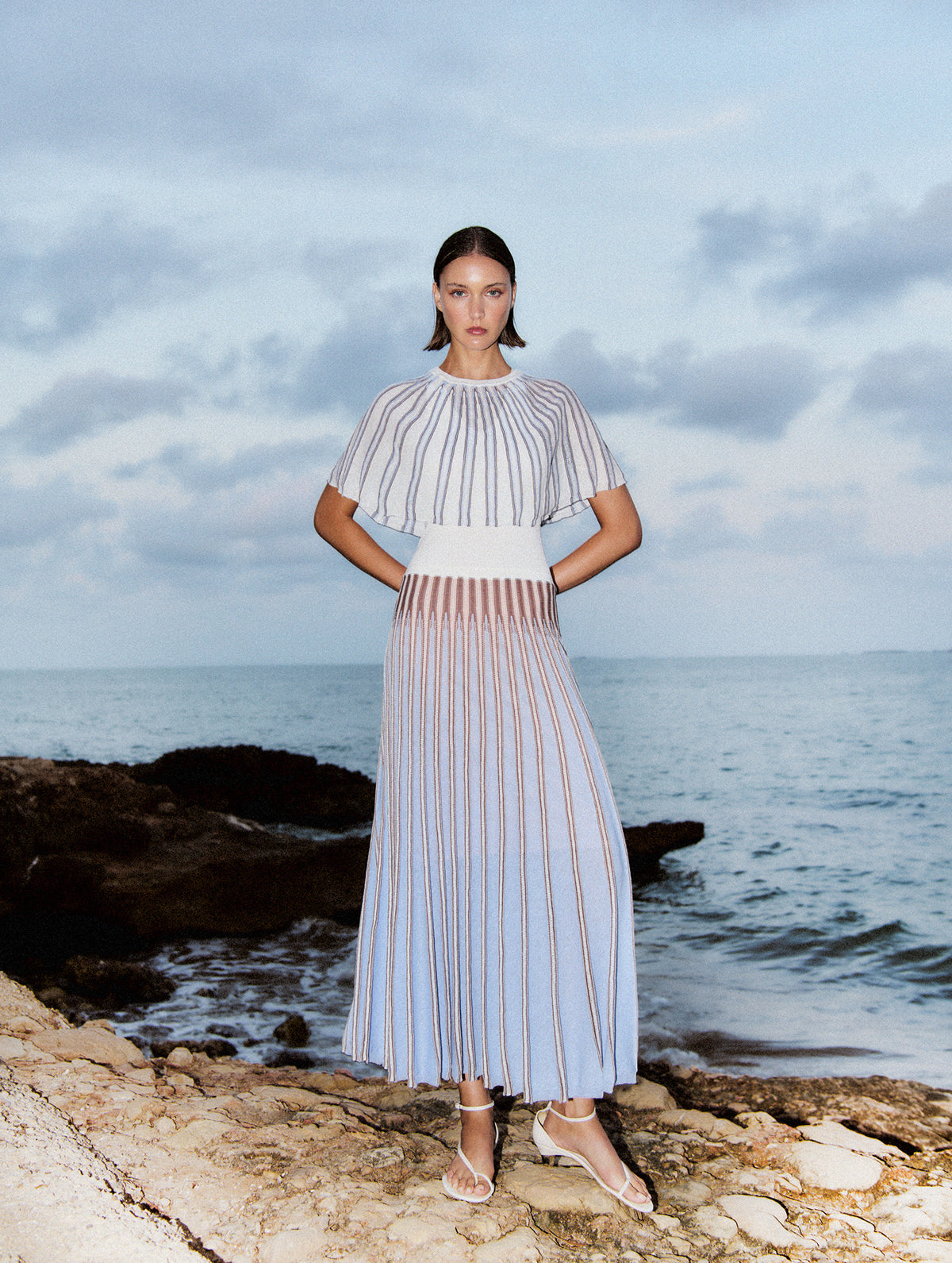 MIDI RADIAL SKIRT in Blue Sky by Sita Murt