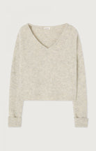 EAST V NECK JUMPER EAST18H in Mother of Pearl by American Vintage