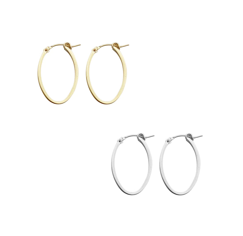 PARIS OVAL HOOP | Gold