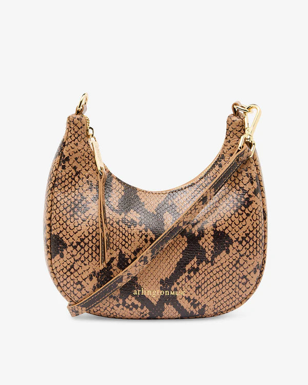 ESTELLA BAG in Caramel Python by ARLINGTON MILNE