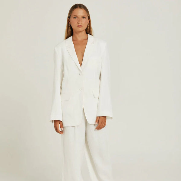 ELLE BLAZER in White by Pippa Ridley