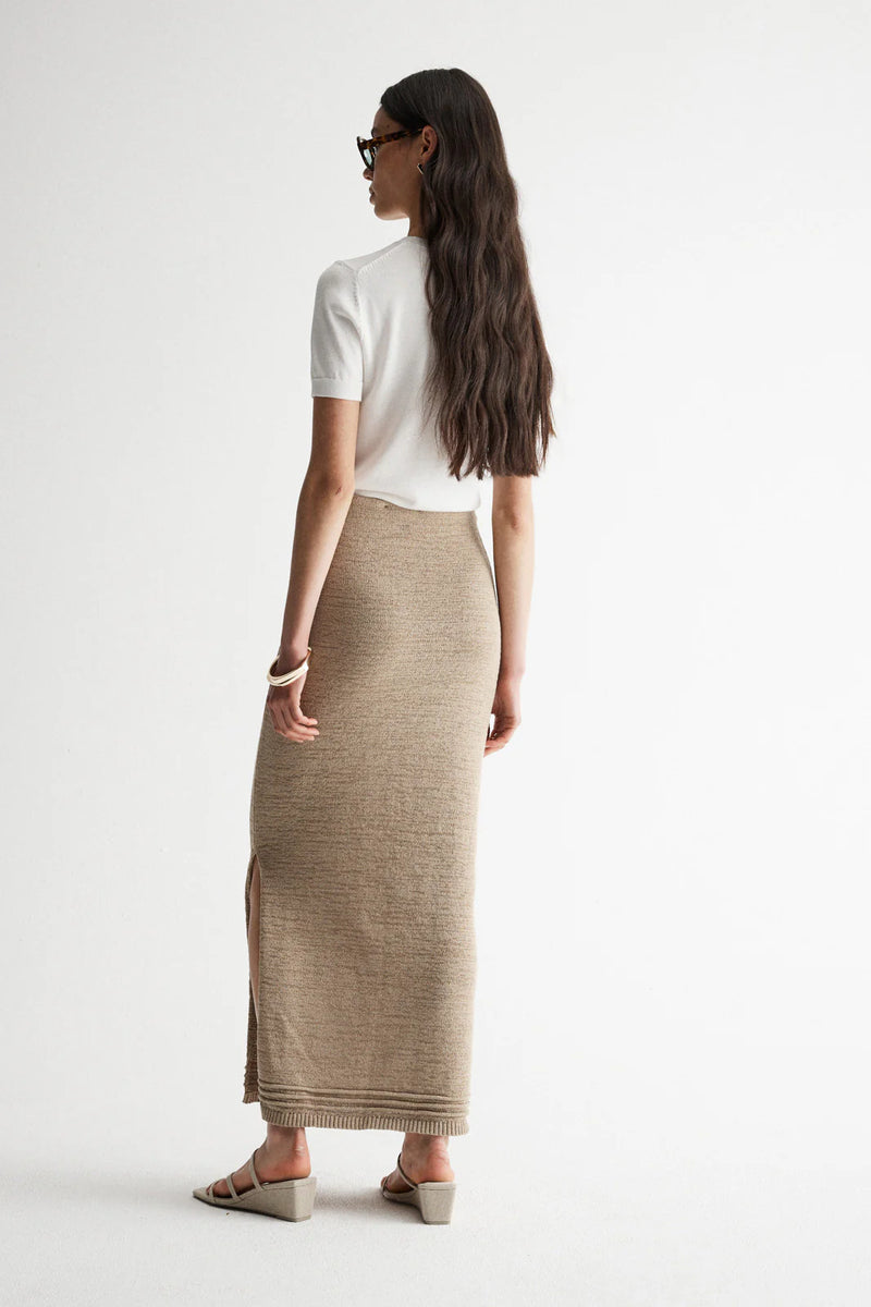 ARNU KNIT SKIRT | Taupe