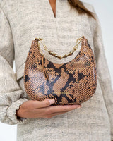 ESTELLA BAG in Caramel Python by ARLINGTON MILNE