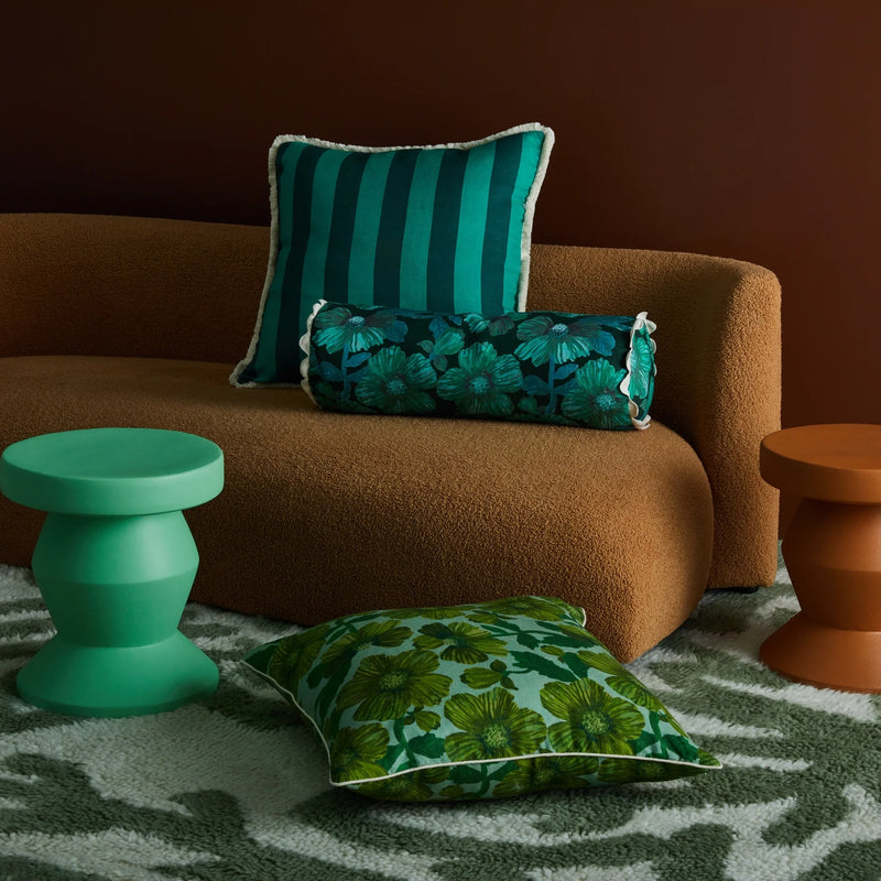 BOLD STRIPE EMERALD CUSHION 60CM from Bonnie and Neil