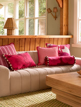 DAHLIA PINK PINK LINEN CUSHION - 60cm from Bonnie and Neil